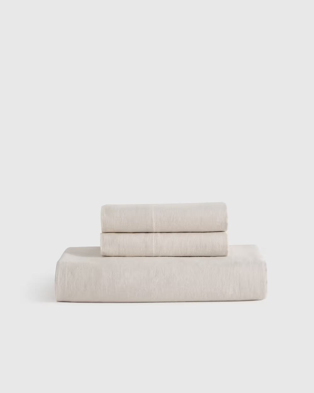 Quince European Linen Fitted Sheet Set Queen Sand NWOT